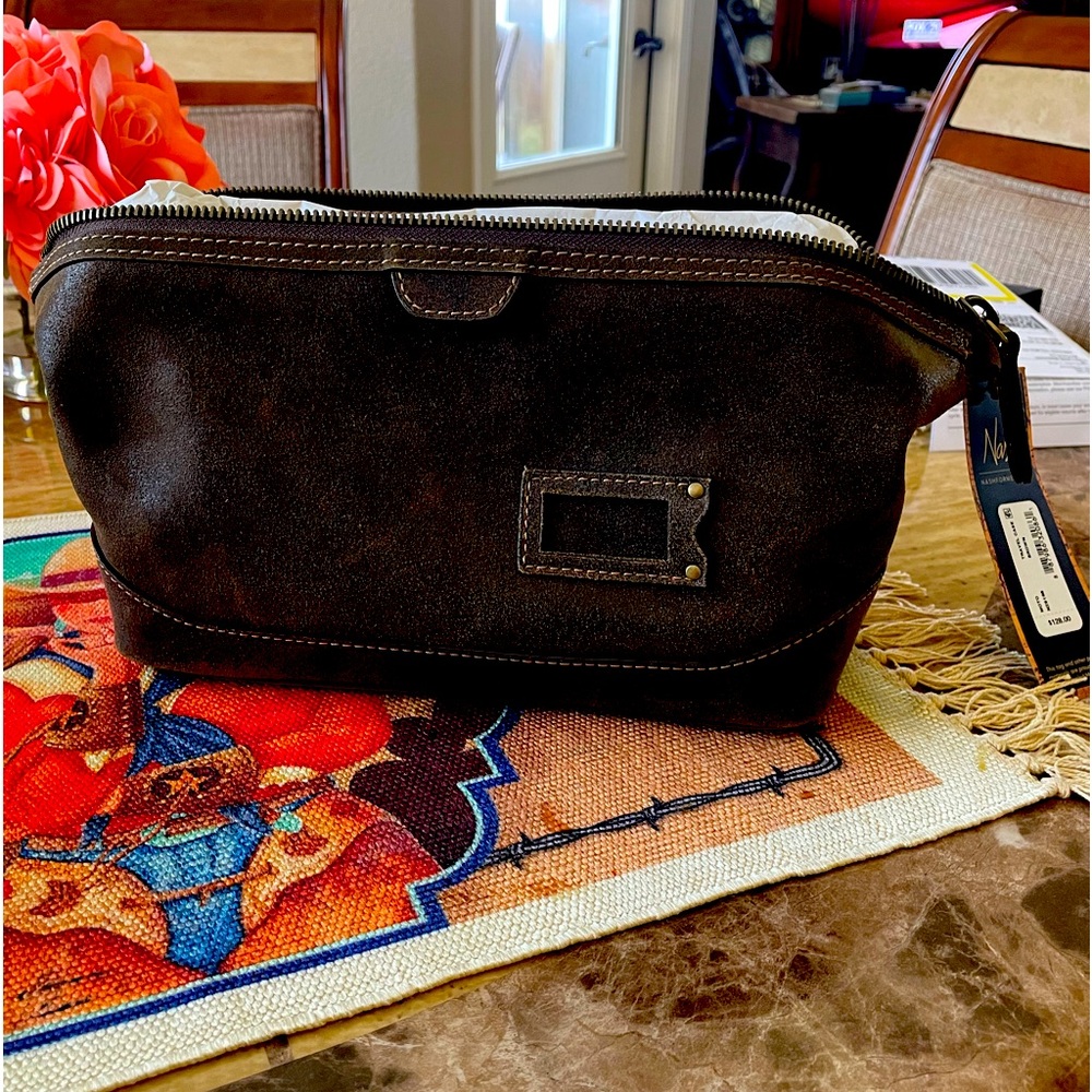 Patricia Nash Brown Leather Travel Case NWT